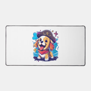 Golden Retriever Hund Pirate Schreibtischunterlage