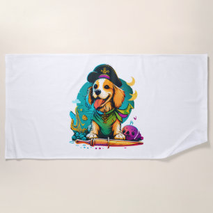 Golden Retriever Hund Pirate Strandtuch