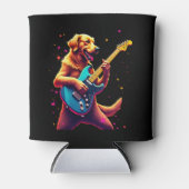 Golden Retriever Hund Playing Electric Guitar Rock Dosenkühler (Vorderseite)