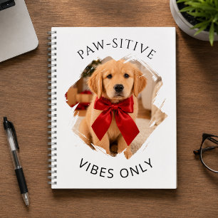 Golden Retriever Hund Positiv vibes only Foto Notizblock
