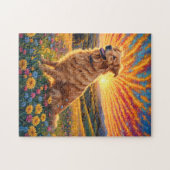 Golden Retriever Hund Puzzle (Horizontal)