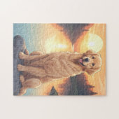 Golden Retriever Hund Puzzle (Horizontal)