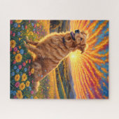 Golden Retriever Hund Puzzle (Horizontal)