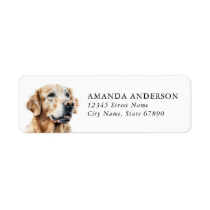 Golden Retriever Hund Rücksendeadressetiketten
