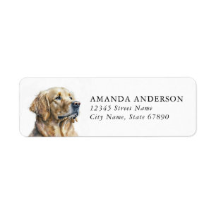 Golden Retriever Hund Rücksendeadressetiketten