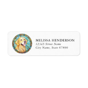 Golden Retriever Hund Rücksendeadressetiketten