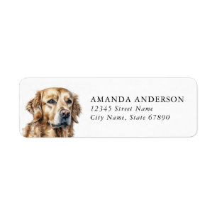 Golden Retriever Hund Rücksendeadressetiketten