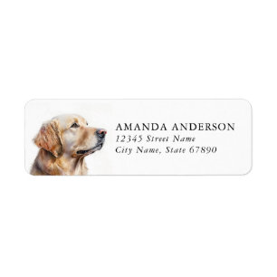 Golden Retriever Hund Rücksendeadressetiketten