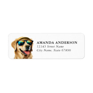 Golden Retriever Hund Rücksendeadressetiketten