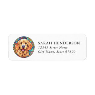 Golden Retriever Hund Rücksendeadressetiketten
