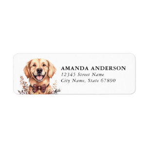 Golden Retriever Hund Rücksendeadressetiketten