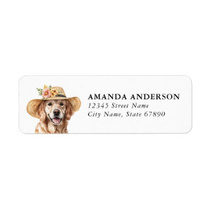 Golden Retriever Hund Rücksendeadressetiketten