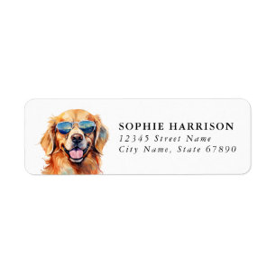 Golden Retriever Hund Rücksendeadressetiketten