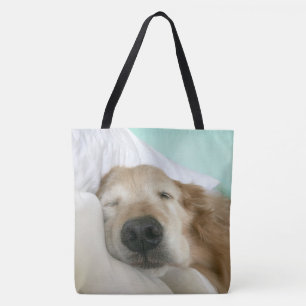 Golden retriever-Hund schlafend auf Kissen Tasche
