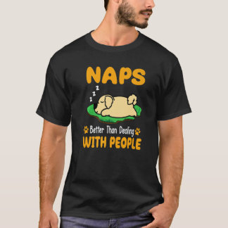 Golden Retriever Hund schläft besser als mit T-Shirt