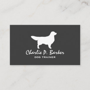 Golden Retriever Hund Silhouette Business Card Visitenkarte