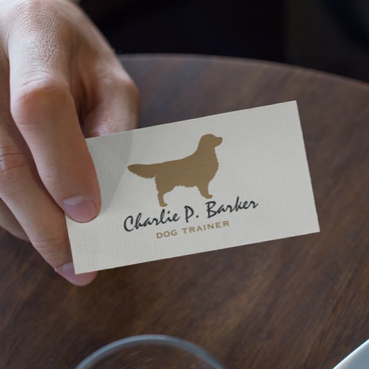 Golden Retriever Hund Silhouette Business Card Visitenkarte