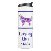 Golden Retriever Hund Silhouette PurplePY&B
