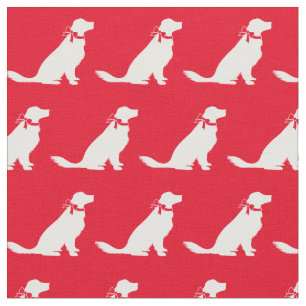 Golden Retriever Hund Silhouette Roter Hund Stoff