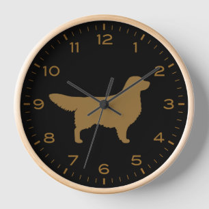 Golden Retriever Hund Silhouette Uhr
