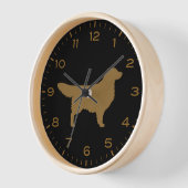Golden Retriever Hund Silhouette Uhr (Winkel)