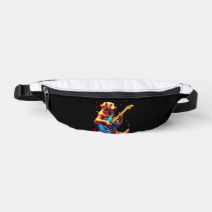 Golden Retriever Hund spielt elektrische Gitarre R Bauchtasche