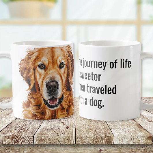 Golden Retriever Hund Sprichwort Kaffeetasse