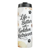 Golden Retriever Hund Thermosbecher (Vorderseite)
