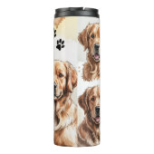 Golden Retriever Hund Thermosbecher (Rückseite)