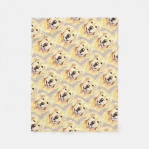 Golden Retriever Hund Tier Aquarell Fleece