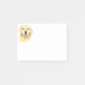 Golden Retriever Hund Tier Aquarell Post-it Klebezettel (Vorderseite)