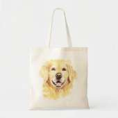 Golden Retriever Hund Tier Aquarell Tragetasche (Vorne)