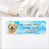 Golden Retriever Hund Tier Aquarelladresse (Insitu)