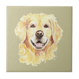 Golden Retriever Hund Tier Fliese
