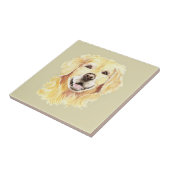 Golden Retriever Hund Tier Fliese (Seite)