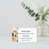 Golden Retriever Hund Tier Kunst Visitenkarte (Stehend Vorderseite)