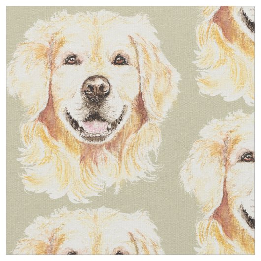 Golden Retriever Hund Tierwerbung Stoff (Nahaufnahme)