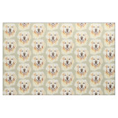 Golden Retriever Hund Tierwerbung Stoff (Fat Quarter (45,7 x 55,9 cm))