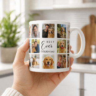 Golden Retriever Hund Vater Papa Fotocollage Kaffeetasse