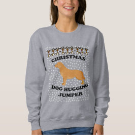 Golden Retriever Hund Weihnachts-Hund umarmt Sweatshirt