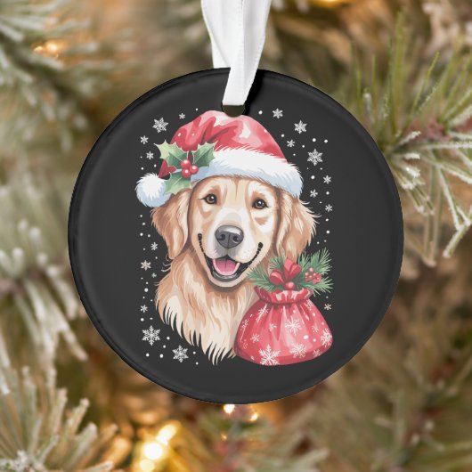 Golden Retriever Hund Weihnachts-Weihnachtsfeier Ornament (Baum)