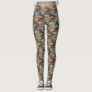 Golden Retriever Hund Weihnachtsfestlich Leggings