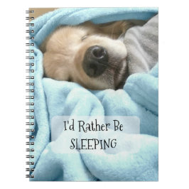 Golden retriever-Hund würde ich vielmehr schlafen Notizblock