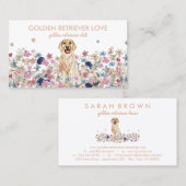 Golden Retriever Hund Zeichnend Visitenkarte (Vorne/Hinten)