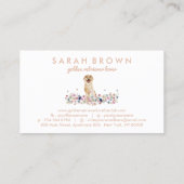 Golden Retriever Hund Zeichnend Visitenkarte (Rückseite)