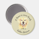 Golden Retriever Hund Zuhause Quote Tier Tier Magnet (Vorderseite/Rückseite)