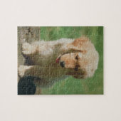 Golden retriever-Hündchen-Puzzlespiel Puzzle (Horizontal)