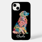Golden Retriever Hunde Abstrakte Blume Case-Mate iPhone Hülle (Rückseite)