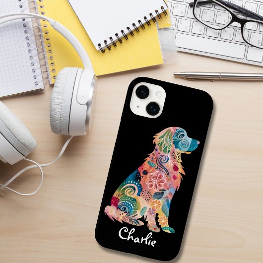 Golden Retriever Hunde Abstrakte Blume Case-Mate iPhone Hülle