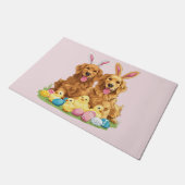 Golden Retriever Hunde Bunny Ears Fußmatte (Schrägansicht)